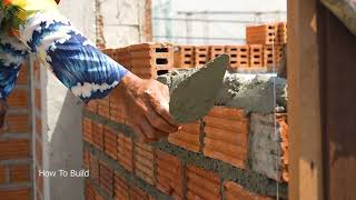 Wall Bricking in House Constructions [upl. by Alexandr]