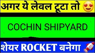 COCHIN SHIPYARD SHARE LATEST NEWS TODAYCOCHIN SHIPYARD SHARE ANALYSISCOCHIN SHIPYARD SHARE [upl. by Dedra]