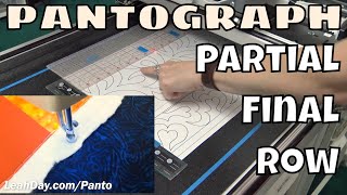 Finish Pantograph Quilting  Partial Last Row  Quilting Pantographs 4 [upl. by Halueb225]