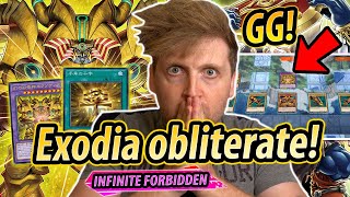 EXODIA OBLITERATE  Millennium Deck Testing INFINITE FORBIDDEN [upl. by Euqinobe]