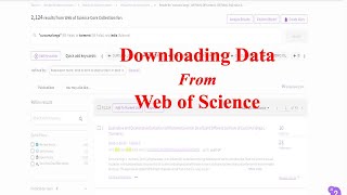 Downloading Data from Web of Science [upl. by Glennie]