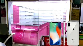 mobile shop interior design low budget Dukaan furniture design counter glass decoration AF [upl. by Klement]