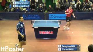 ETTU Cup 2012 Timo BollFengtian Bai [upl. by Enneiluj]