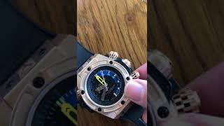 ウブロ・オーシャノグラフィックのプッシュボタン操作  HUBLOT OCEANOGRAPHIC 1000 Shorts [upl. by Aldwon720]