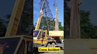 Crane Accident  Heavy Vehicle Accident  Crane Job  Heavy Job Crane Accident [upl. by Dor]