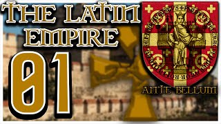 1 Landing On Constantinople  The Latin Empire  Lets Play Ante Bellum  Modded EU4 130 [upl. by Aridni]