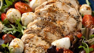 Simple Chicken Caprese Salad recipe [upl. by Nnylyram966]