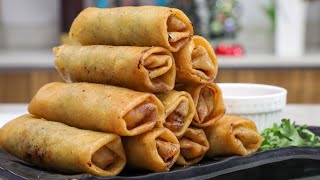 VEGETABLE SPRING ROLL HOW TO MAKE FRESH VEGETABLE SPRING ROLL  EASY SPRING ROLL RECIPE [upl. by Ellett]