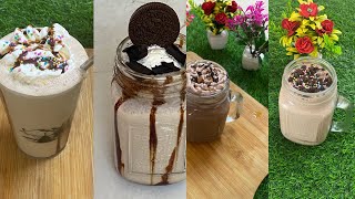 Four refreshing milk shake milkshake chocolate browniebakersdiarygujrati [upl. by Lahsram]