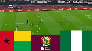 Guinea Bissau 0 vs 1 Nigeria CAF 2024 match highlights  Video game simulation PES 2021 [upl. by Ingra]