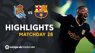 Highlights Real Sociedad vs FC Barcelona 16 [upl. by Adnara849]