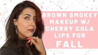 BROWN SMOKEY AUTUMNAL MAKEUP  Integrity Botanicals [upl. by Ewell]