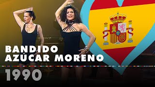 BANDIDO – AZÚCAR MORENO Spain 1990 – Eurovision Song Contest HD [upl. by Helbon]