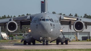 4K Air Transport Squadron 62 quotWunstorf I C130 C17 and A400M I Many Traffic I Air Defender 2023 [upl. by Nortyad]