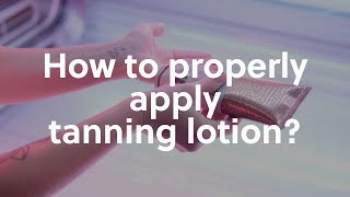 How to properly apply tanning lotion [upl. by Lonier532]