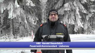 Rauhreif Feuerwehreinsätze in Liebenau 2014 [upl. by Annoynek]