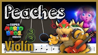 Peaches  Violín Play Along🎻 [upl. by Viridi800]