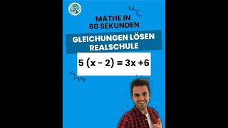 Gleichungen lösen leicht gemacht Mathe für die Realschule 🧮🫶🏻 [upl. by Rengia]