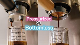 Delonghi Dedica  Pressurized vs Bottomless  Better Crema coffee crema espresso [upl. by Urbanna721]