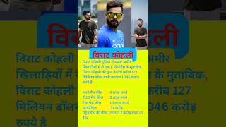 Virat Kohli net worth shorts shortsfeed viratkohli viratkholi virat cricket [upl. by Stromberg102]