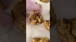 3Ingredient PUMPKIN CHOCOLATE Chip Cookies 🎃 The EASIEST Fall Treat [upl. by Darcee]