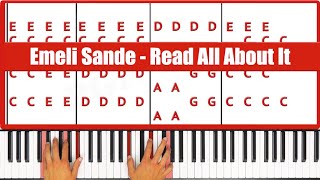 Read All About It Emeli Sande Piano Tutorial Full Song [upl. by Eilime]