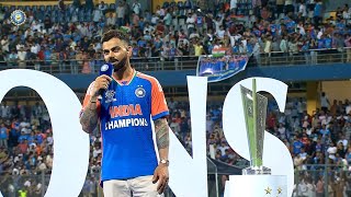 virat kohli interview today at wankhede stadium  wankhede stadium virat kohli interview  Virat [upl. by Llered70]