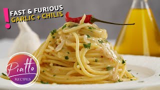 The BEST Spaghetti Aglio Olio Recipe  FAST and FURIOUS Italian Pasta [upl. by Otrebogad81]