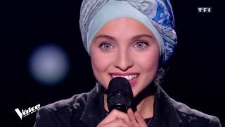 Mennel Ibtissem the voice france hijab 2018 judges with Arabic take of Leonard Cohen Hallelujah [upl. by Llerrad250]