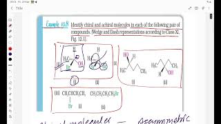 Identify chiral and achiral molecules in each of the following pair ofcompounds [upl. by Evangelin]