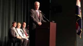 Gov Nixon congratulates Pattonville High School [upl. by Ylerebmik]