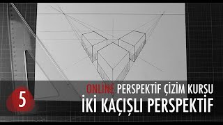 İki Kaçışlı Perspektif Çizimi  Perspektif Kursu  Ç0020 [upl. by Mclyman]