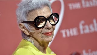 Iris Apfel fashion icon known for her eyecatching style dies at 102 [upl. by Leoline179]