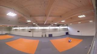 Unique 360°view of the quotRuskaquot sports hall at National Sports Centre Papendal  Neptunus Structures [upl. by Genisia601]