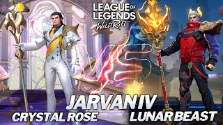 Crystal Rose Jarvan VS Lunar Beast Jarvan Skins Comparison Wild Rift [upl. by Betteann]