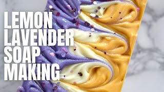 Soap Making with Lemon Lavender using a Hanger Swirl Tool [upl. by Plato]