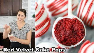 Red Velvet Cake Pops Easy Recipe [upl. by Erlin409]