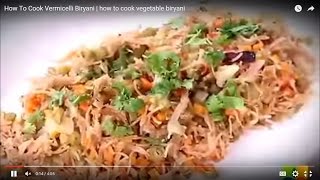 How To Cook Vermicelli Biryani  how to cook vegetable biryani [upl. by Domella]