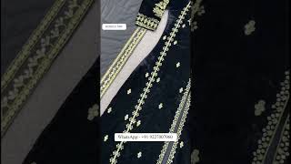 Heavy Viscose Velvet with heavy embroidery sequence work and full sleeves yt velvet yt [upl. by Jena433]