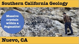 Southern California Geology  Massive crystals within a Pegmatite [upl. by Anegal]