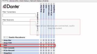 01 Dante Controller 101 Basic Routing in Dante Controller [upl. by Hajile]