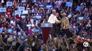 Barack Obama and Eminem rally voters for Kamala Harris in Detroit [upl. by Jamison]