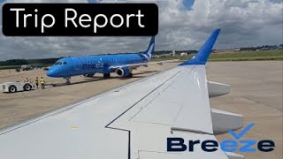 Breeze Airways Embraer 195 Airline Review Economy  TPA  CHS Trip Report [upl. by Akimet53]