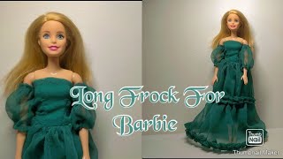 how to stitch frock for barbie easy steps to stitch frock for barbie gudiya ke liye frock [upl. by Naamana]