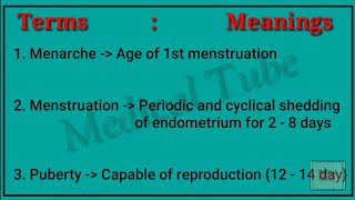 Important Gynecology and obstetrics Terminology For Medical Student  35 Medical Terminology FNP [upl. by Ocsinarf]