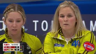 Draw 21  2021 Scotties Tournament of Hearts  Jones MB vs Homan ON [upl. by Friederike]