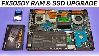 ASUS TUF FX505DY SSD UPGRADE amp RAM Windows 10 Install Stepbystep HINDI Part1 [upl. by Aiak955]