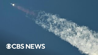 SpaceX launches Super HeavyStarships sixth test flight  CBS News [upl. by Suolhcin]