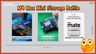 M4 Mac Mini Storage Battle 3rd Party SSD vs Orico MiniMate [upl. by Nonnaihr]