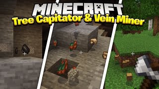 Keyyards Tree Capitator and Vein Miner  Minecraft Bedrock  Now Enchants Supported [upl. by Budge]